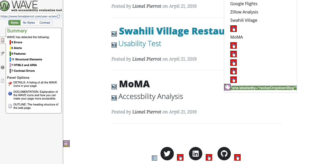 Wave accessibility audit
