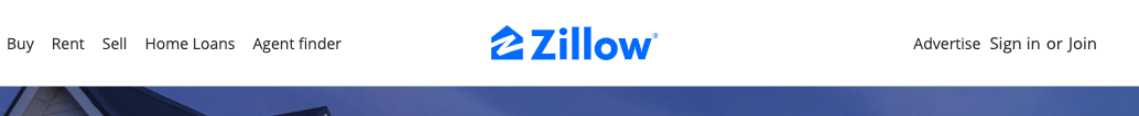 zillow Homepage